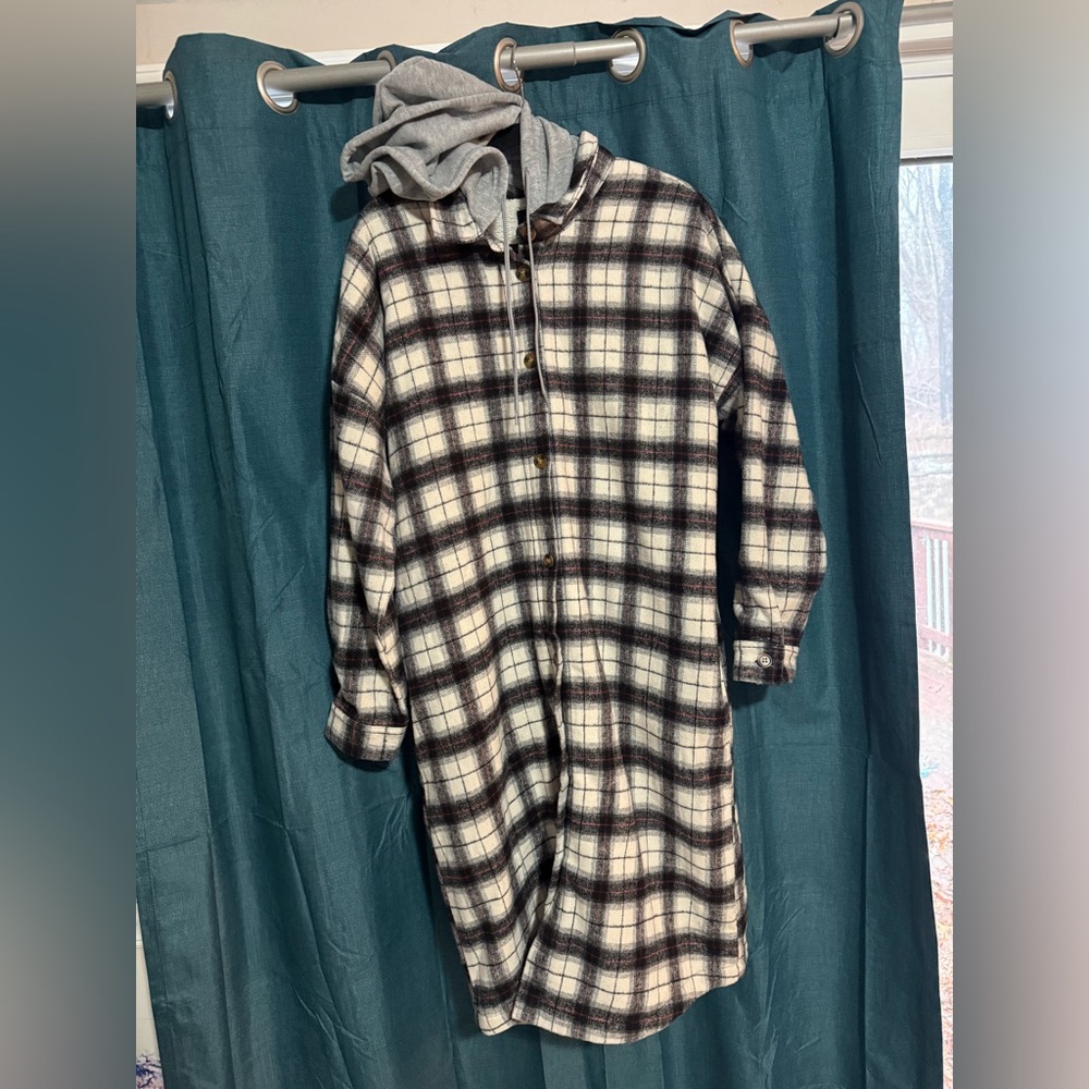 Ci Sono Checkered Hooded Jacket